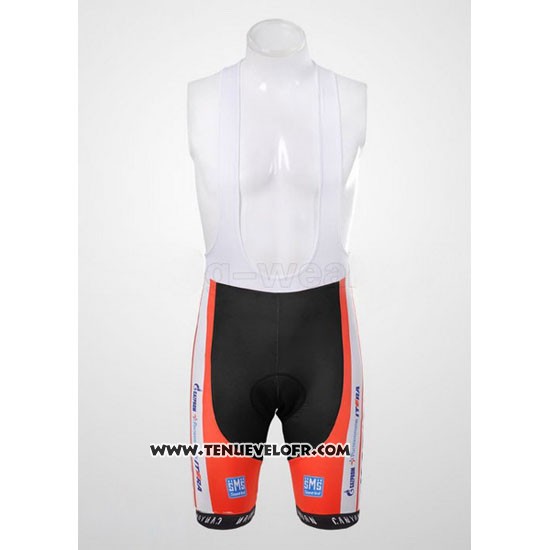 2012 Maillot Ciclismo Katusha Blanc et Orange Manches Courtes et Cuissard